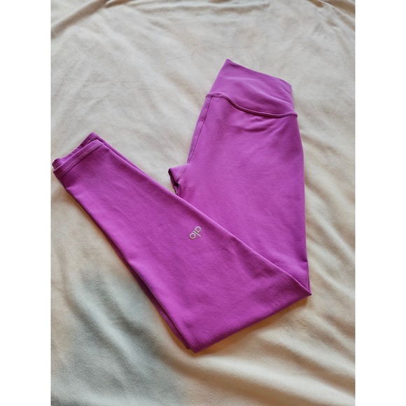 ALO Yoga Pants - ALO Yoga Airbrush High Waist Leggings Women Size S Fuchsia Pink 23 Inseam 7/8